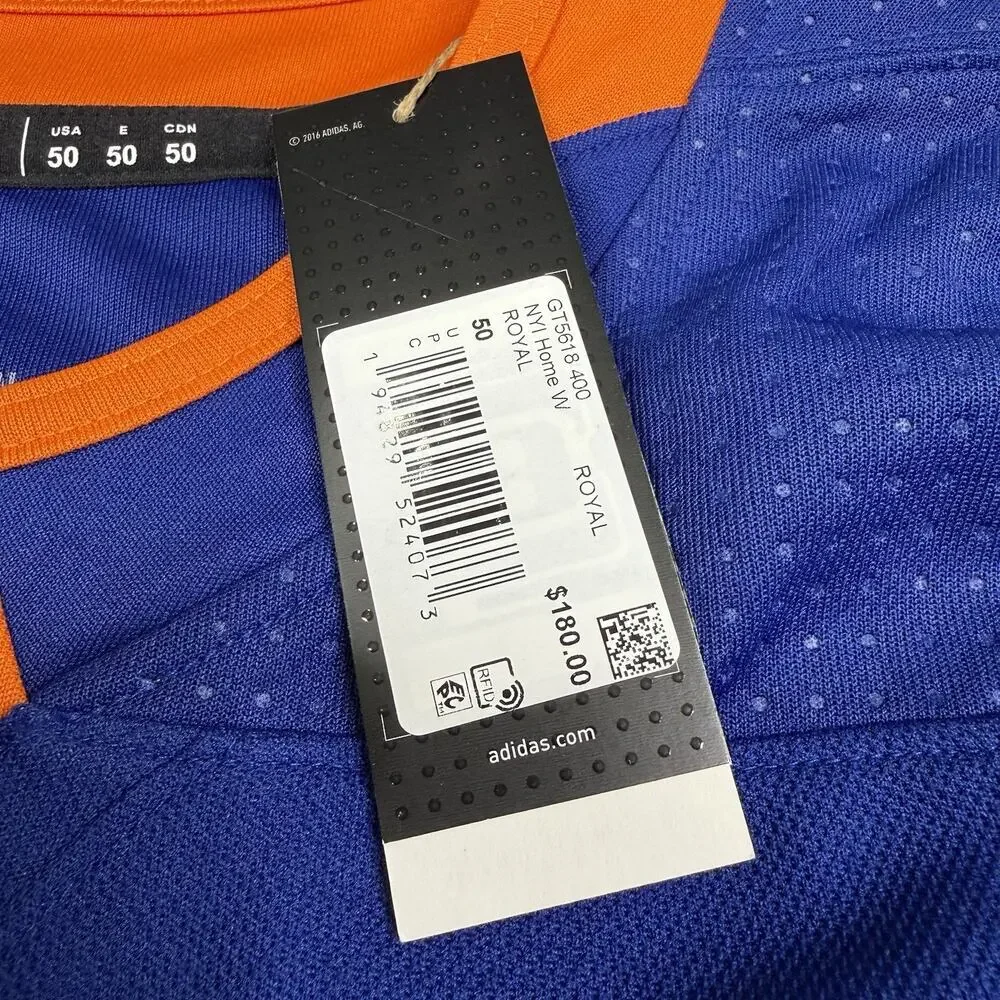 Adidas NHL New York Islanders Authentic Home Royal Hockey Jersey GT5618 Size 50